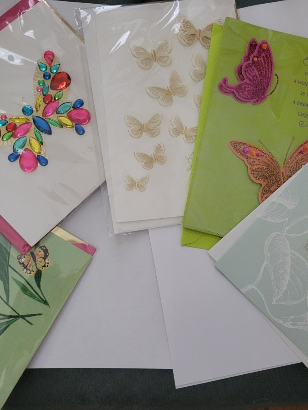 Assorted collection of Hallmark butterfly greeting cards